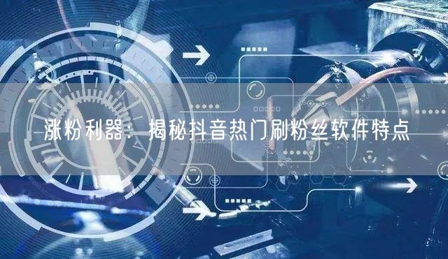 涨粉利器：揭秘抖音热门刷粉丝软件特点
