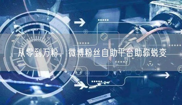从零到万粉，微博粉丝自助平台助你蜕变