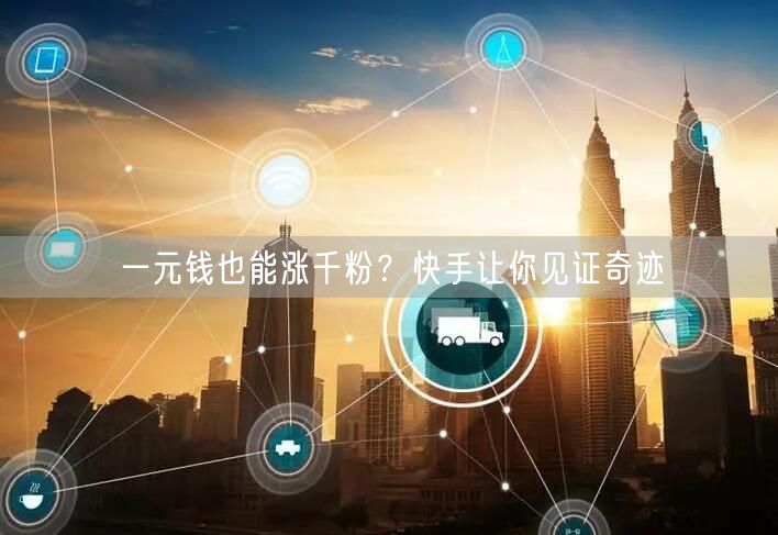 一元钱也能涨千粉？快手让你见证奇迹