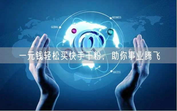 一元钱轻松买快手千粉，助你事业腾飞