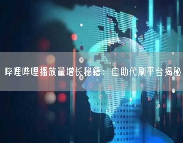 哔哩哔哩播放量增长秘籍：自助代刷平台揭秘