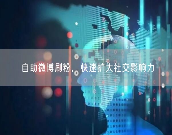 自助微博刷粉，快速扩大社交影响力